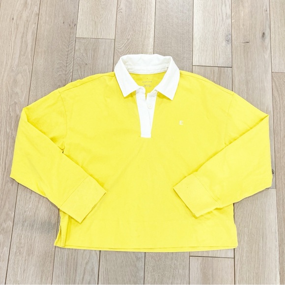 Everlane Yellow and White Long Sleeve Tee - Picture 1 of 4